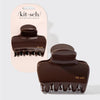 Kitsch Cloud Clips in Brown or Rosewood