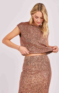 Sadie & Sage Sky High Sequin Top