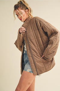 Dolly Quilted Jacket in Brown