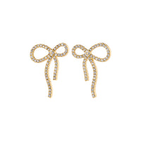 Pilgrim Jolanta Bow Earrings Gold Plated