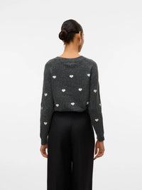 Vero Moda Doffy Grey White Hearts