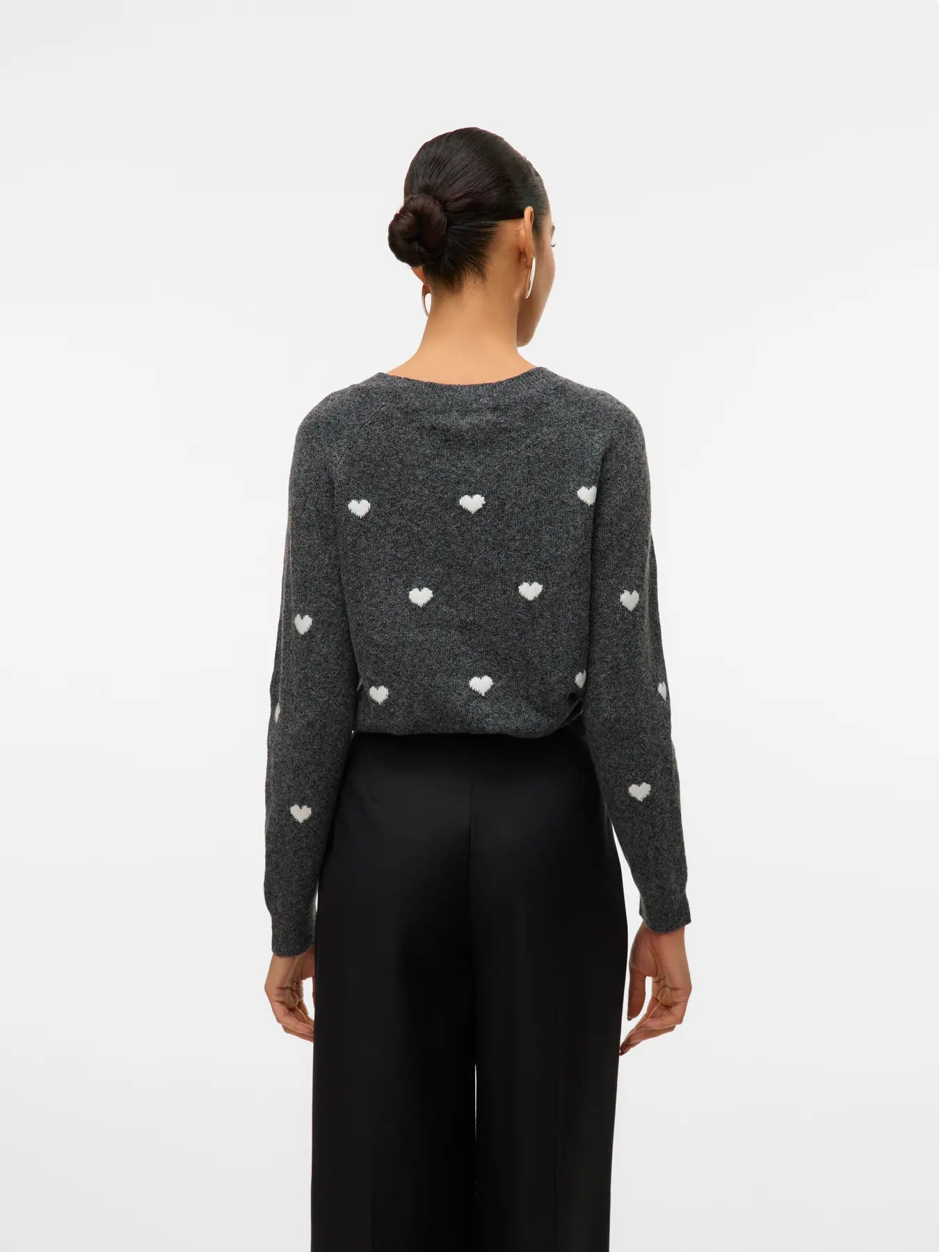 Vero Moda Doffy Grey White Hearts