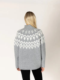 Lyla & Lux Aggie Fair Isle Grey