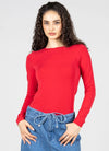 Bamboo Long Sleeve Crew Neck Top
