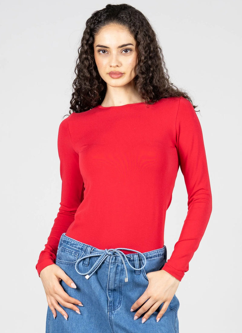 Bamboo Long Sleeve Crew Neck Top