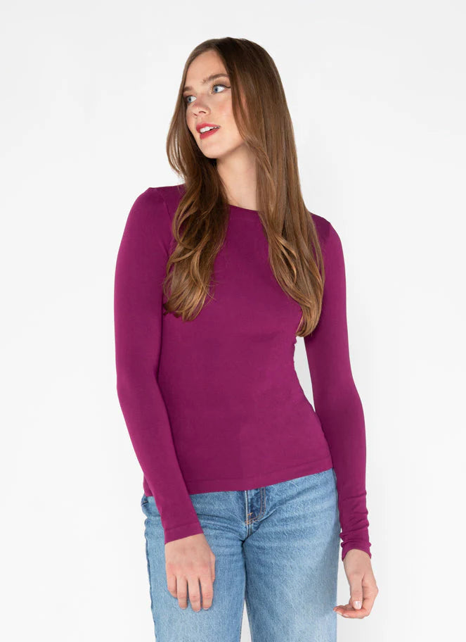 Bamboo Long Sleeve Crew Neck Top
