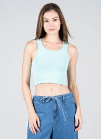 Bamboo Scoop Cropped Tank