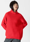 Lyla & Lux Joy Ribbed Mockneck in Red