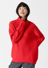 Lyla & Lux Joy Ribbed Mockneck in Red