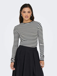 Only Mai Slim Ribbed Stripe