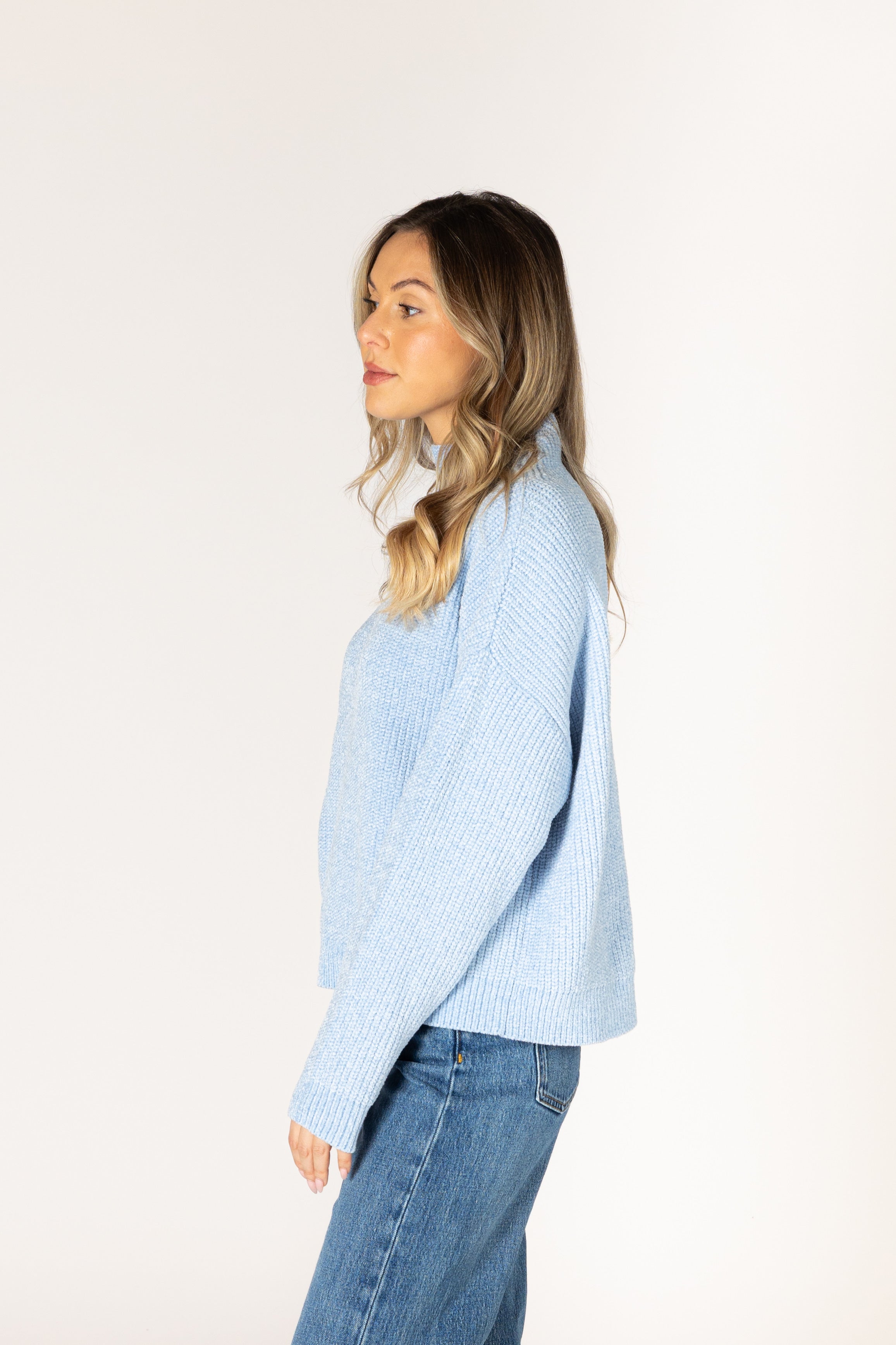 Lyla & Lux Chenille Mock Neck