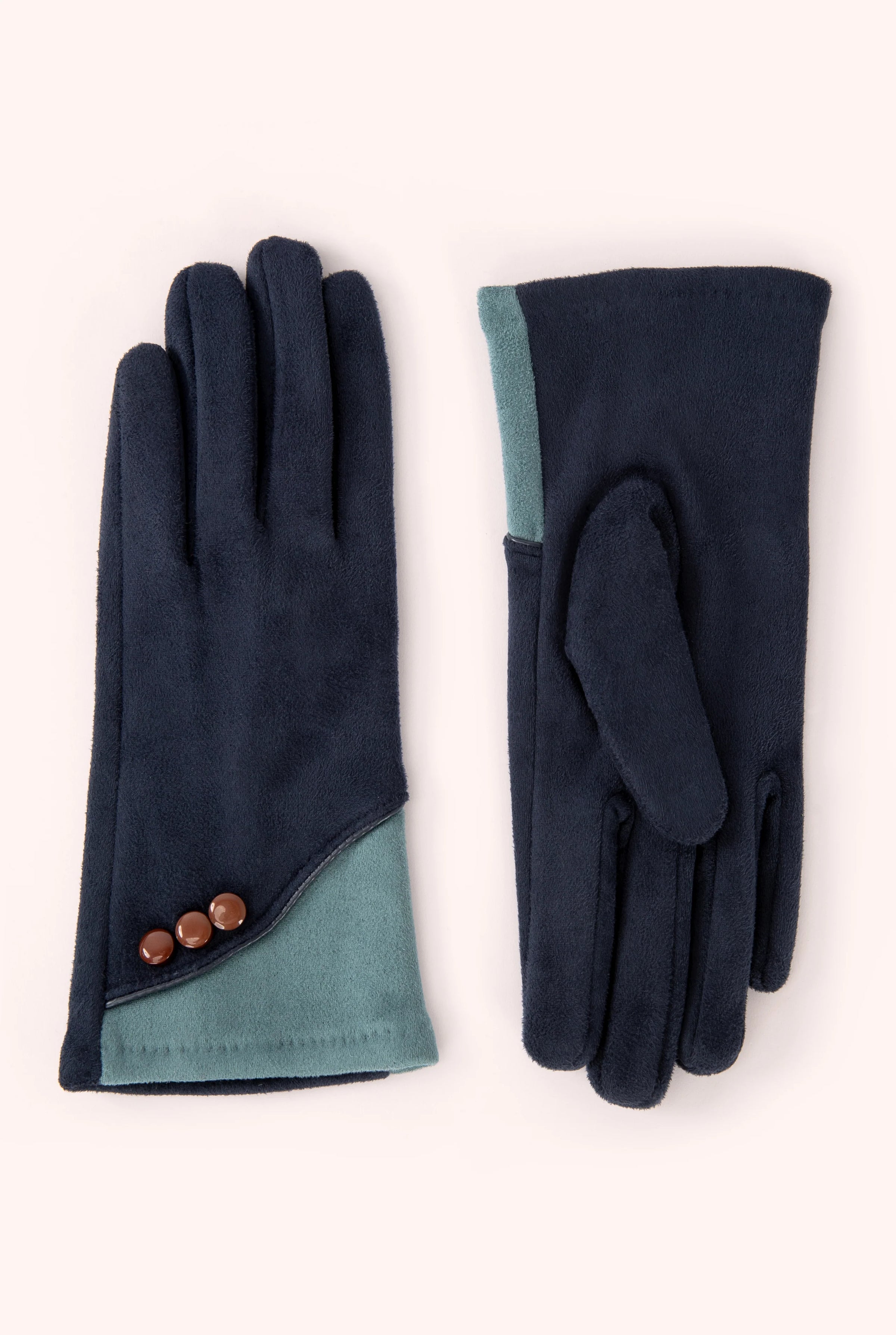 Powder Rowan Faux Suede Gloves