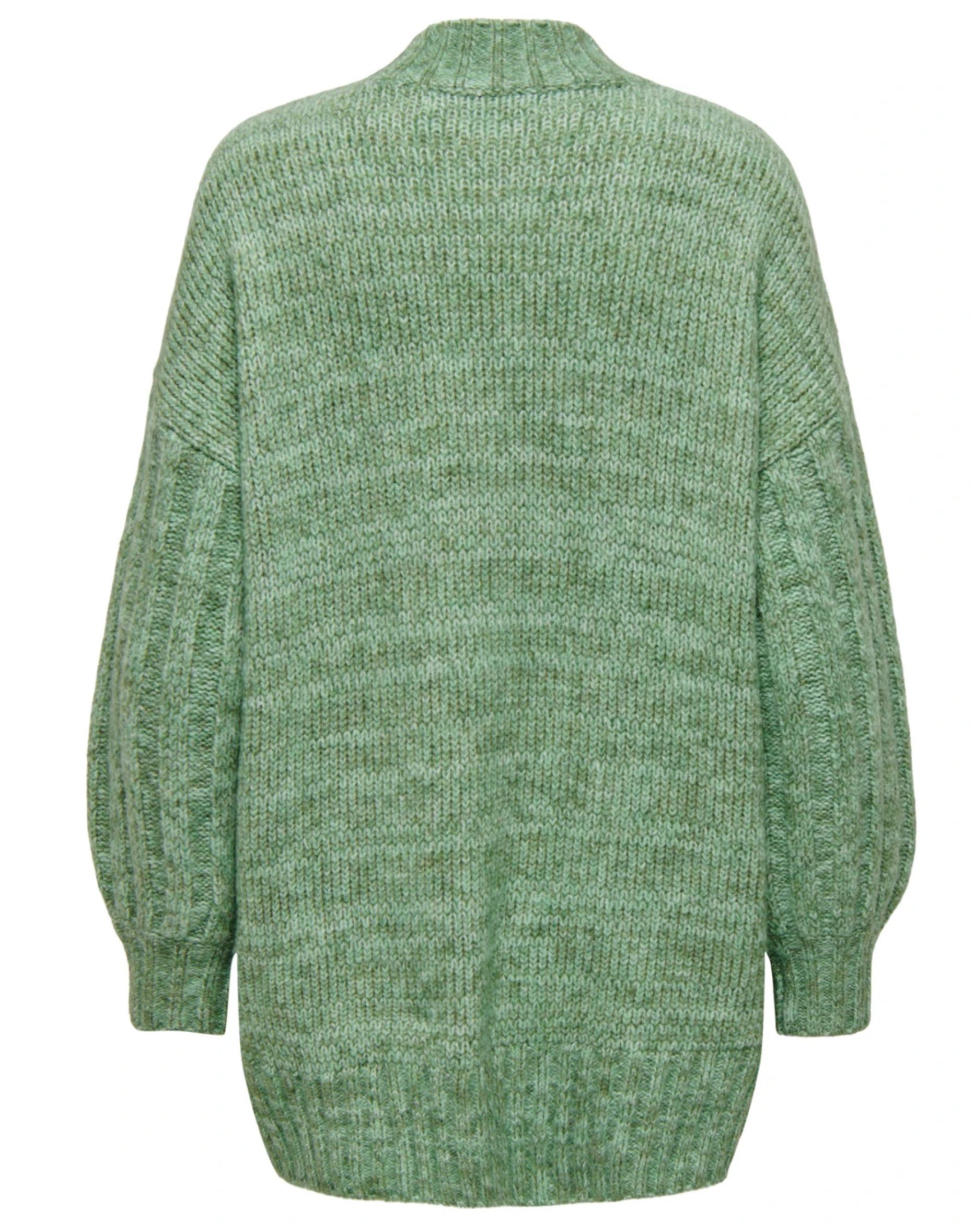 Only Sage Life High Neck Pullover in Sage Green