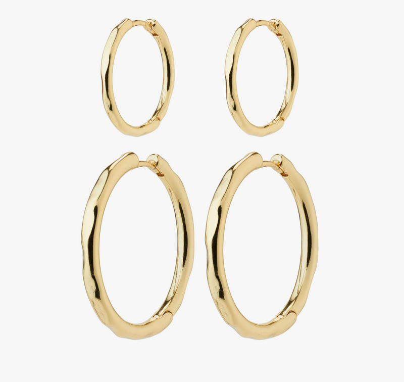Pilgrim Eve Set of 2 Hoops Gold of Silver Plated