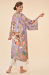 Powder Prancing Tiger Lilac Kimono Gown