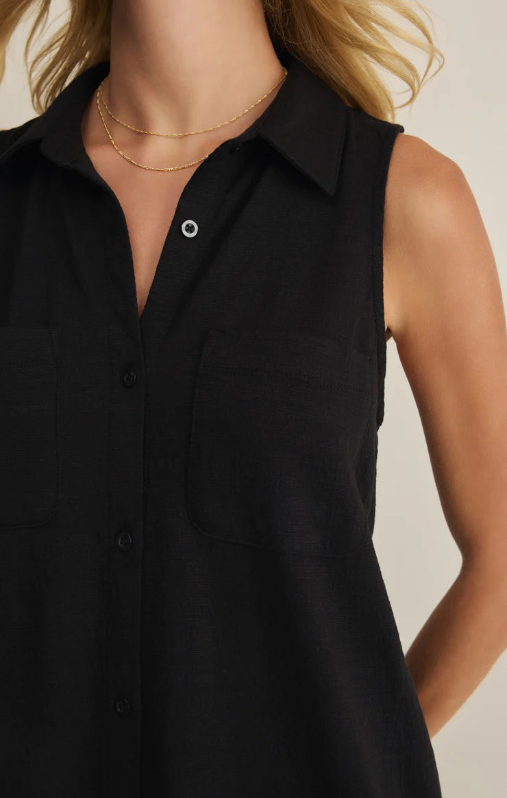 Z Supply New Light Textured Mini Dress - Black