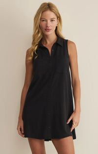 Z Supply New Light Textured Mini Dress - Black
