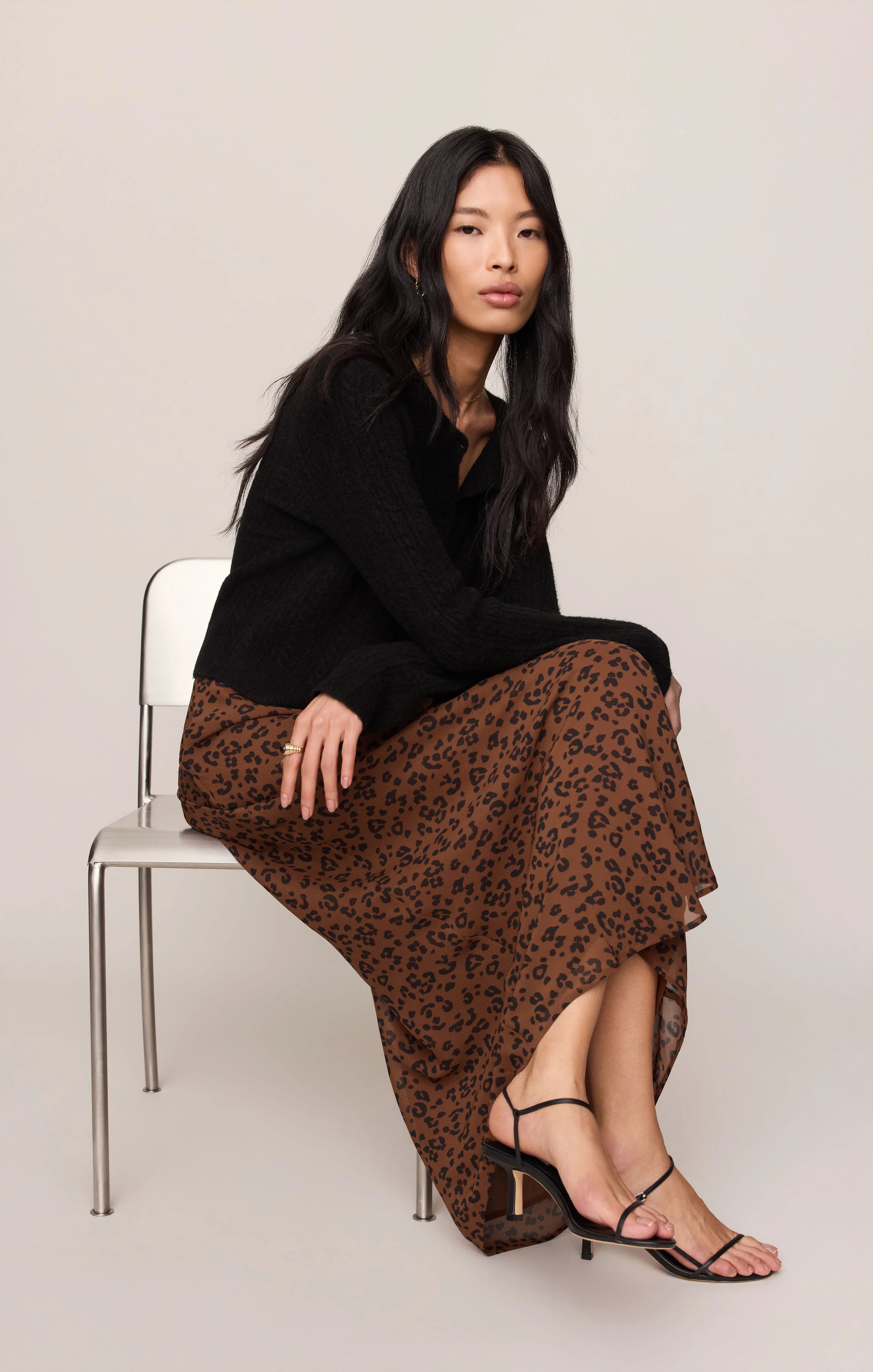 Z Supply Europa Leopard Skirt - Burnt Umber