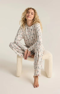 Z Supply Holiday Spirits Brushed Fleece Jammie Set