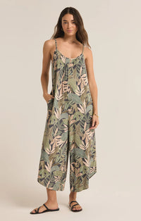 Z Supply Flared Jumpsuitin Grape Leaf