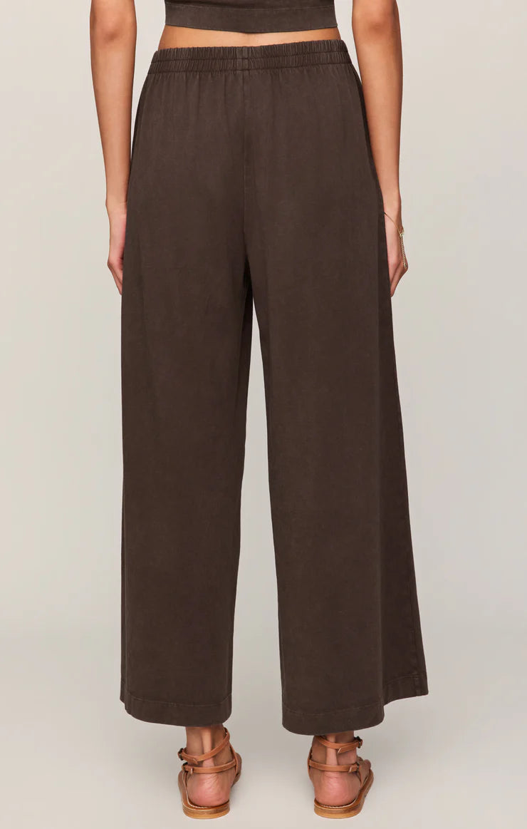 Z Supply Scout Jersey Crop Flare Pant - Dark Chocolate