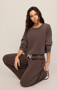 Z Supply Hunter Knit Pant - Dark Chocolate
