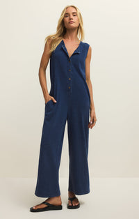 Z Supply Fiona Jersey Denim Jumpsuit