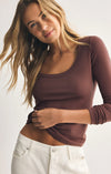 Z Supply Second Skin Long Sleeve in Sandalwood