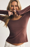Z Supply Second Skin Long Sleeve in Sandalwood