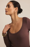 Z Supply Second Skin Long Sleeve in Sandalwood