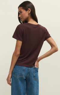 Z Supply Tourist Tee in Chocolate Cherry