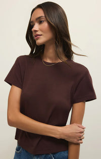 Z Supply Tourist Tee in Chocolate Cherry