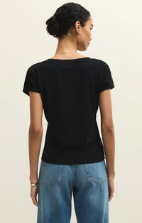 Z Supply Modern V-Neck Tee in Black