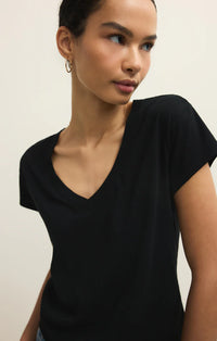 Z Supply Modern V-Neck Tee in Black
