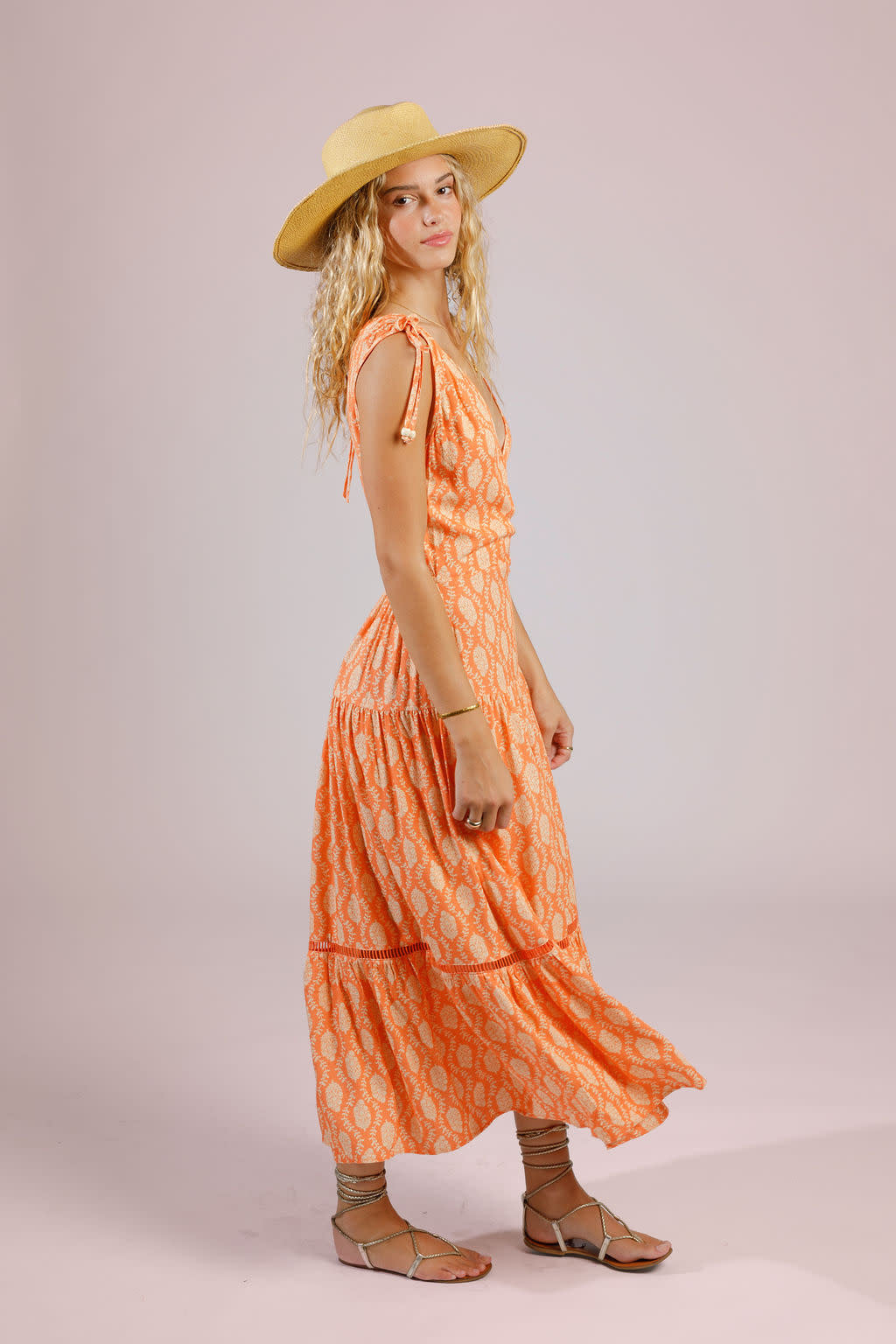 Band of the Free Loja Dress in Apricot