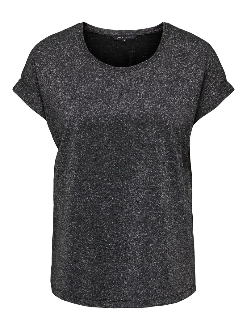 Only Black Glitter Top