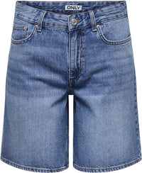 Only Lumi Mom Shorts Blue Indigo
