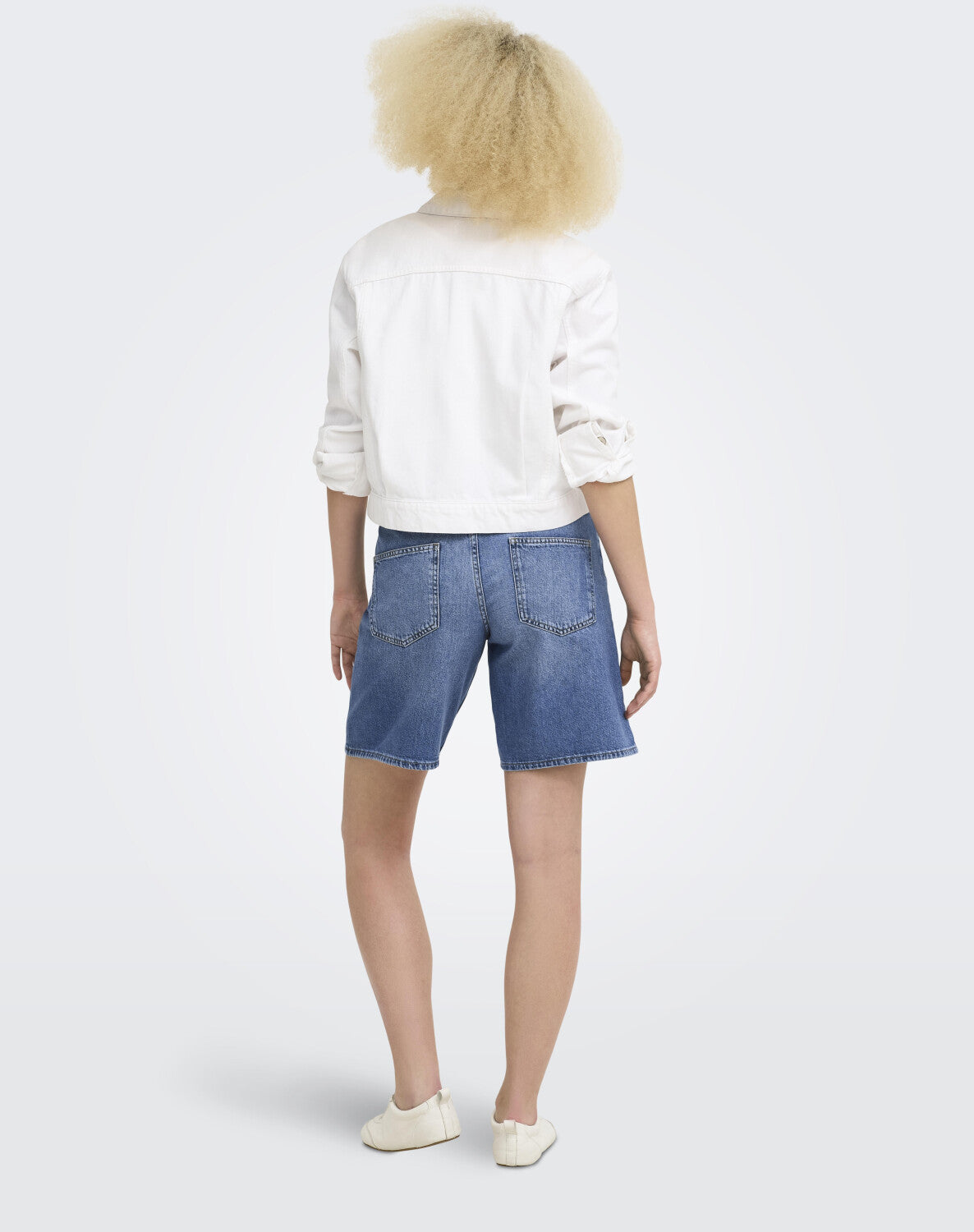 Only Lumi Mom Shorts Blue Indigo