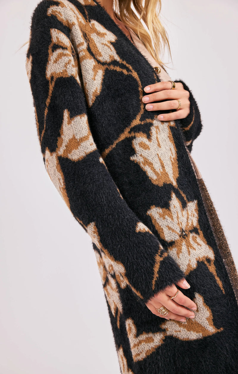 Sadie & Sage Emory Floral Knit Duster