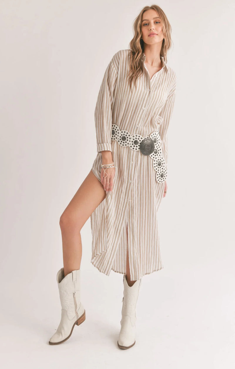 Sadie & Sage Outer Layer Striped Duster