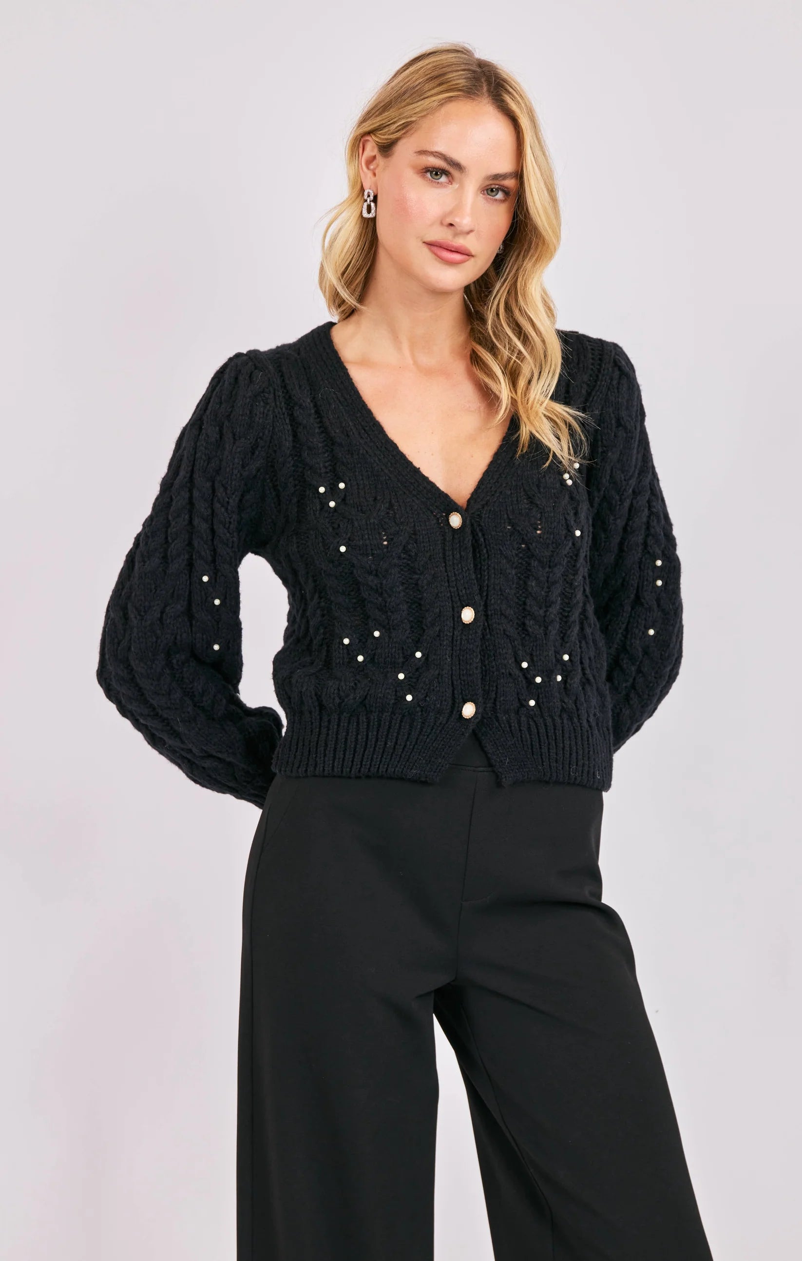 Sadie & Sage Jewel Box Pearl Cardi