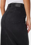 Vera Moda Midi Denim Skirt in Black