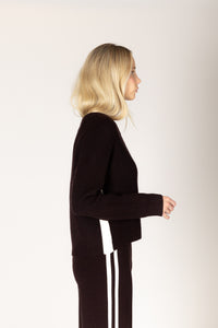 Lyla & Lux Essential Rib Espresso/White